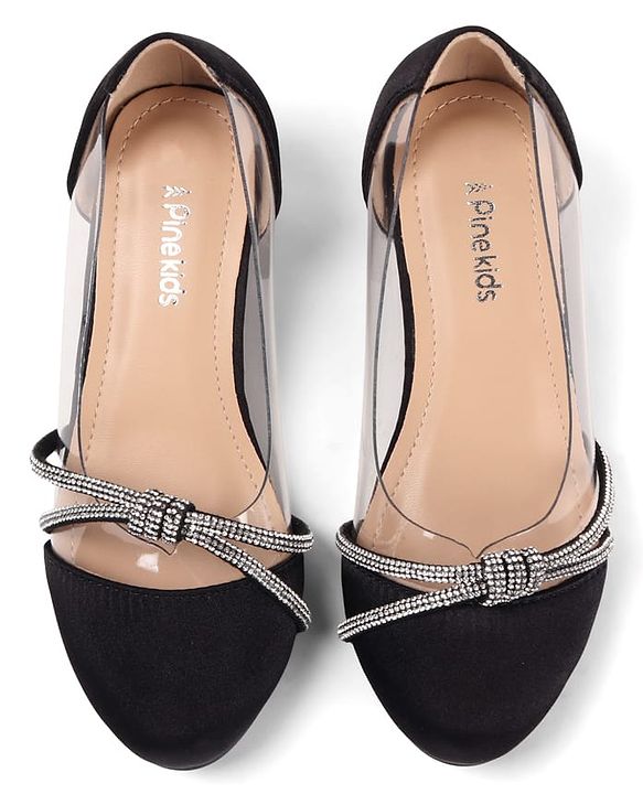 Pine Kids Slip On Embellished Ballerina - Black