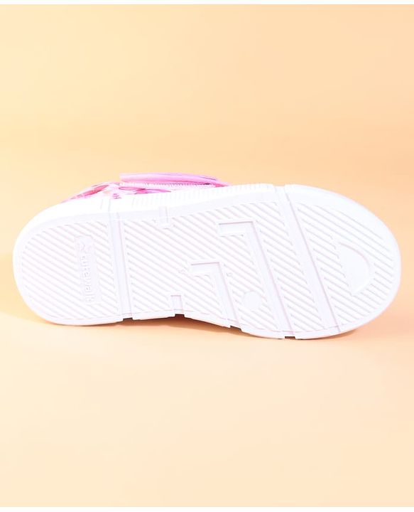 Cute Walk by Babyhug Velcro Closure Casual Shoes With Butterfly Print - Fuchsia