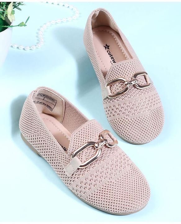Cute Walk by Babyhug Slip On Solid Ballerina - Beige