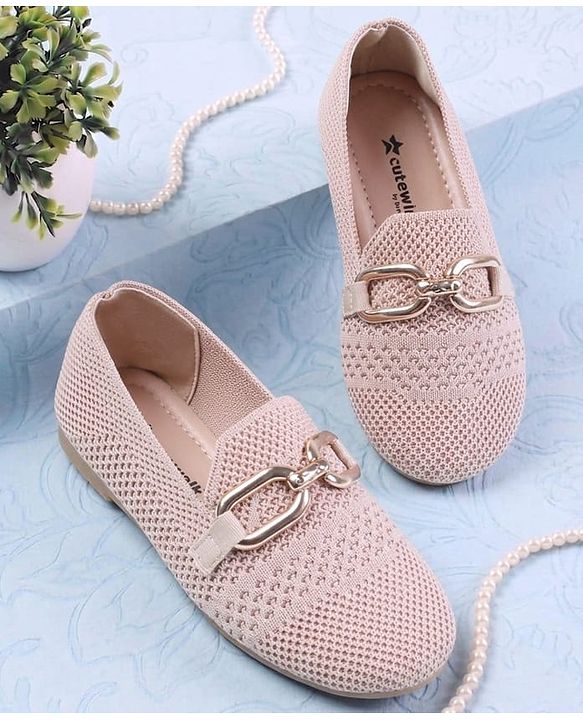 Cute Walk by Babyhug Slip On Solid Ballerina - Beige