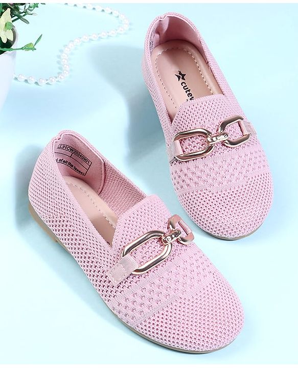 Cute Walk by Babyhug Slip On Solid Ballerina - Beige