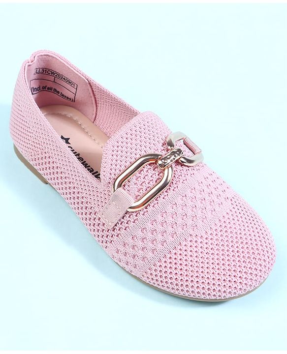 Cute Walk by Babyhug Slip On Solid Ballerina - Beige