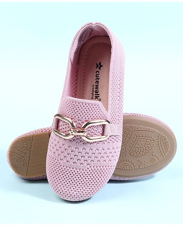 Cute Walk by Babyhug Slip On Solid Ballerina - Beige