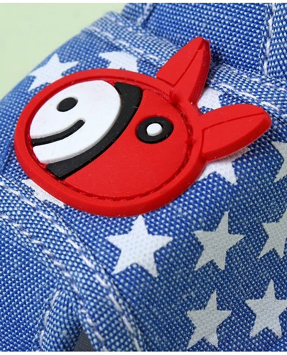 Cute Walk by Babyhug Velcro Closure Sandals with Star Print & Horse Applique - Light Blue