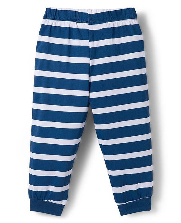 Babyhug Marvel Single Jersey Knit Full Sleeves Night Suit With Spider Man Graphics - Blue