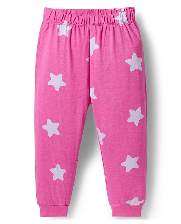 Babyhug Disney Single Jersey Knit Full Sleeves Night Suit With Minnie Mouse Graphics - Pink