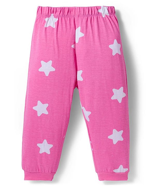 Babyhug Disney Single Jersey Knit Full Sleeves Night Suit With Minnie Mouse Graphics - Pink
