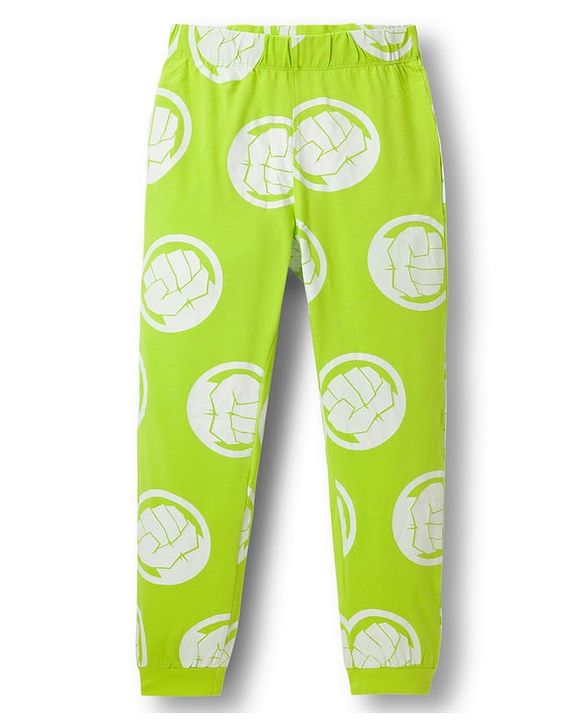 Pine Kids Single Jersey Knit Full Sleeves Night Suit With Hulk Graphics - Navy Blue & Green