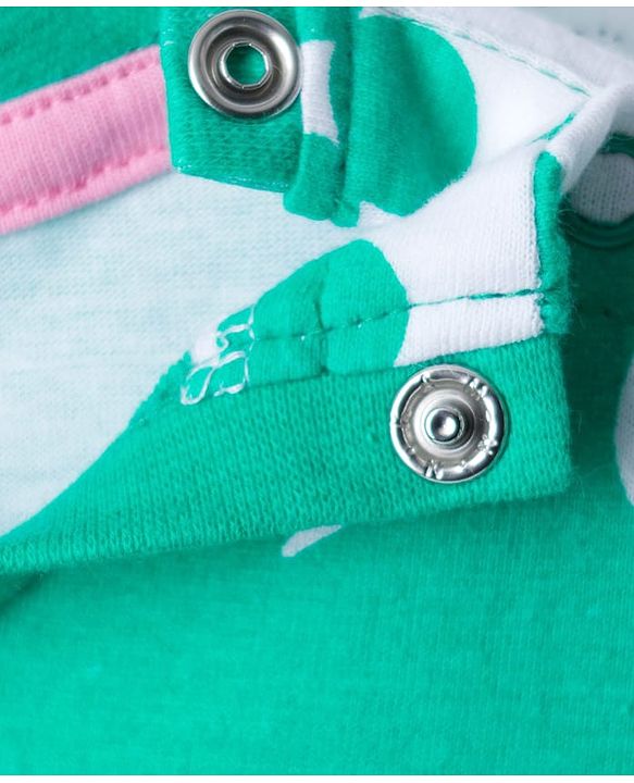 Babyhug Disney Single Jersey Knit Full Sleeves Night Suit With Minnie Mouse Print - Green