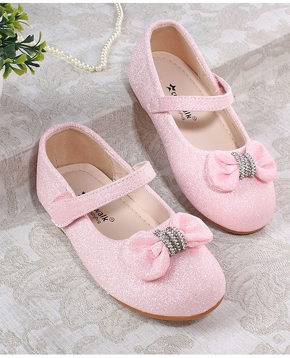 Cute Walk by Babyhug Ballerina with Bow Applique - Pink