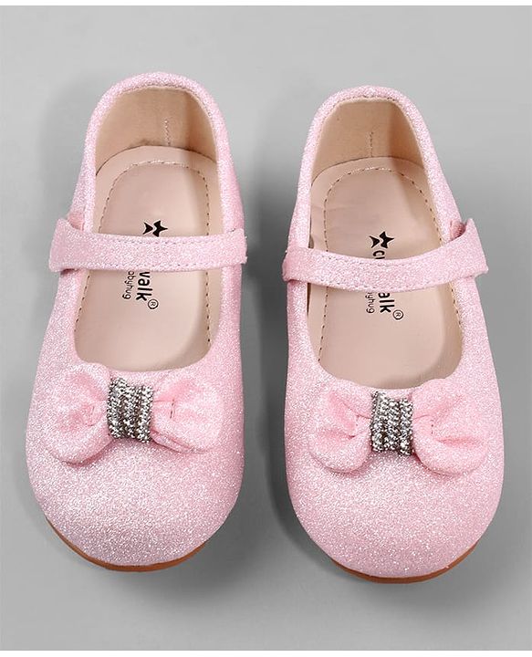 Cute Walk by Babyhug Ballerina with Bow Applique - Pink