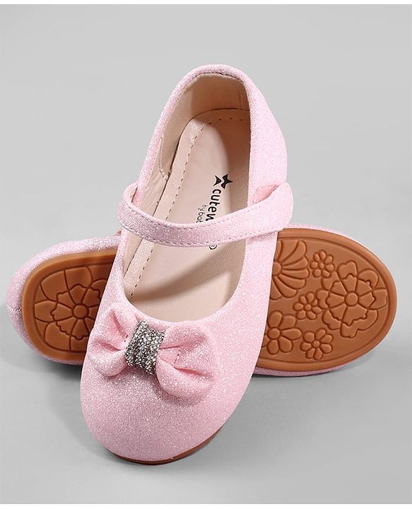 Cute Walk by Babyhug Ballerina with Bow Applique - Pink