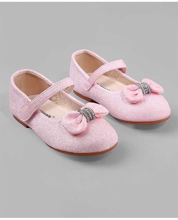 Cute Walk by Babyhug Ballerina with Bow Applique - Pink