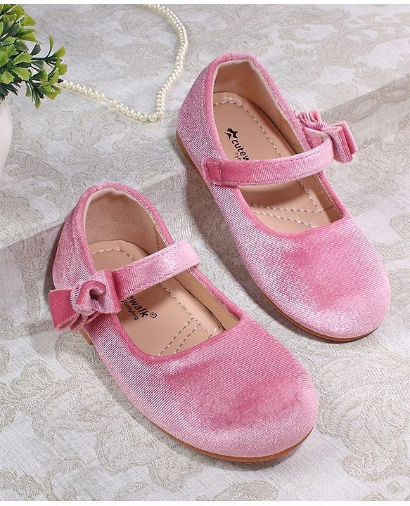 Cute Walk by Babyhug Ballerina with Velcro Closure - Pink