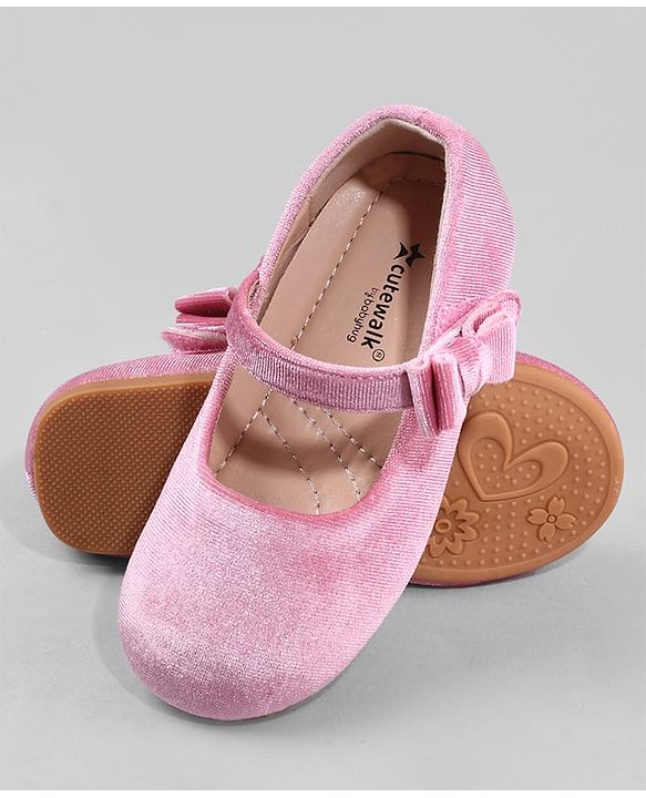 Cute Walk by Babyhug Ballerina with Velcro Closure - Pink