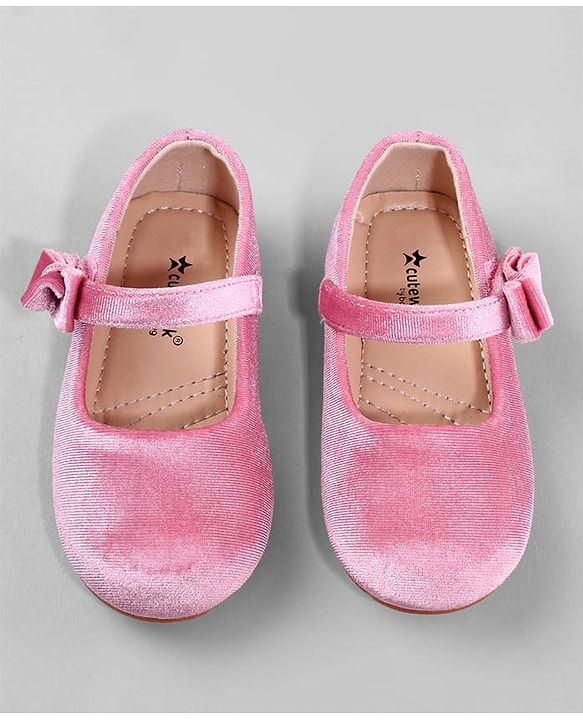 Cute Walk by Babyhug Ballerina with Velcro Closure - Pink