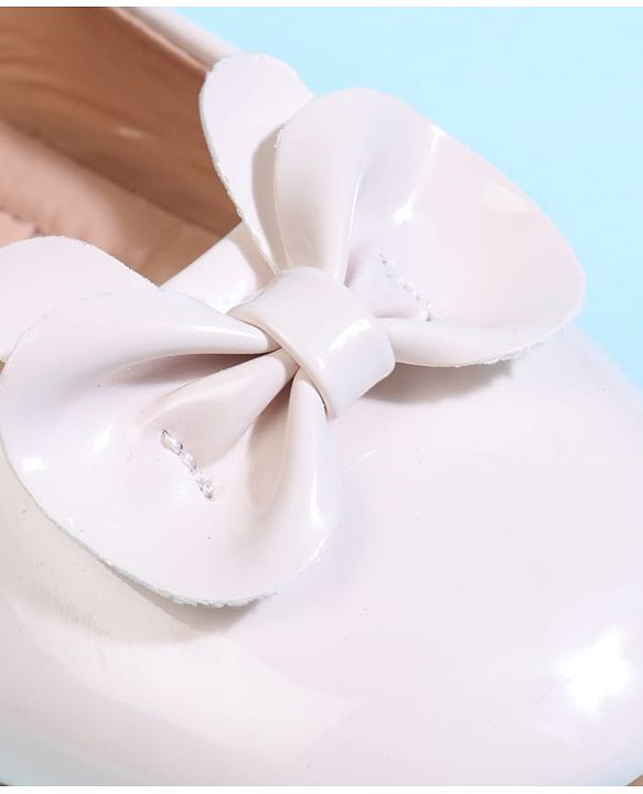Cute Walk by Babyhug Velcro Closure Ballerina With Bow Applique - Beige