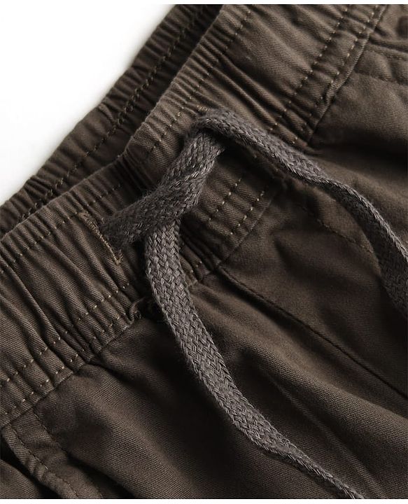 Pine Kids Cotton Elastane Woven Full Length Trouser With Cargo Pockets - Charcoal Grey