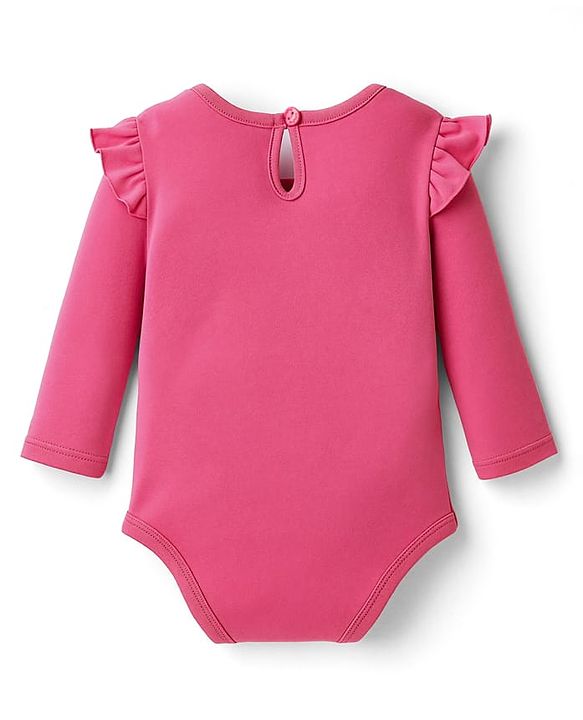 Babyhug 100% Cotton Knit Full Sleeves Onesie With Mama's Girl Print - Pink