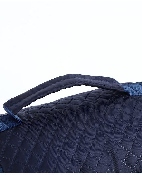 Babyhug 2-in-1 Quilted Sling cum Tote Diaper Bag for Travel - Spacious, Stylish, and Multifunctional| Adjustable Shoulder Strap| Insulated Bottle Pouches| Water Resistant| Carry Handle - Blue