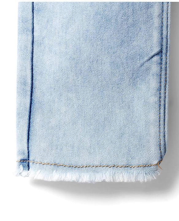 Pine Kids Denim Woven Ankle Length Washed Jeggings - Light Blue