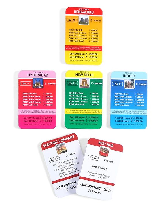 Babyhug Educational 5 In 1 Business Strategy Board Game for Kids|2-6 Players|Dice, Money&Cards Included|Portable&Lightweight|Group Activity for Brain Development|5+ Yrs|Ideal Gift|BIS Certified