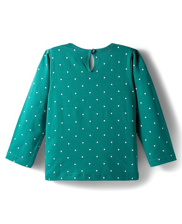 Babyhug 100% Cotton Knit Full Sleeves T-Shirts with Snowflakes & Reindeer Print Pack of 3 - Green Red & Navy Blue