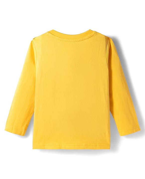 Babyhug 100% Cotton Knit Full Sleeves T-Shirts with Stripes & Animal Print Pack of 3 - Green & Yellow