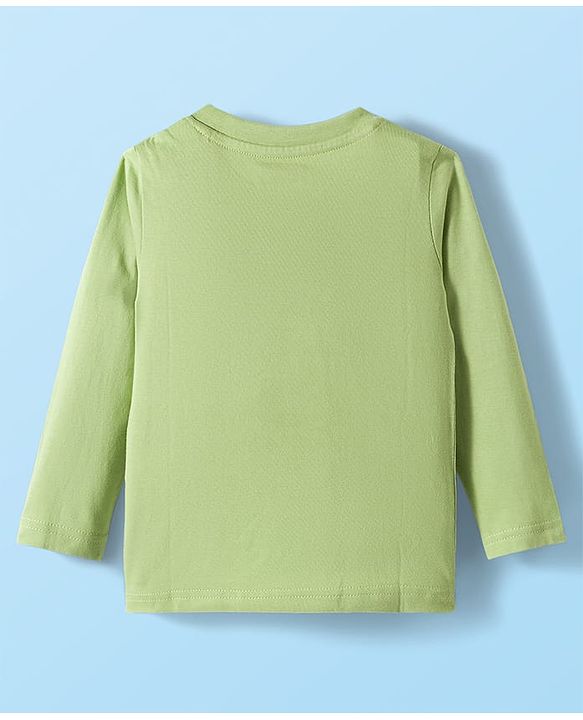 Babyhug 100% Cotton Knit Full Sleeves T-Shirts with Dino Print Pack of 3 - Yellow Light Green & White
