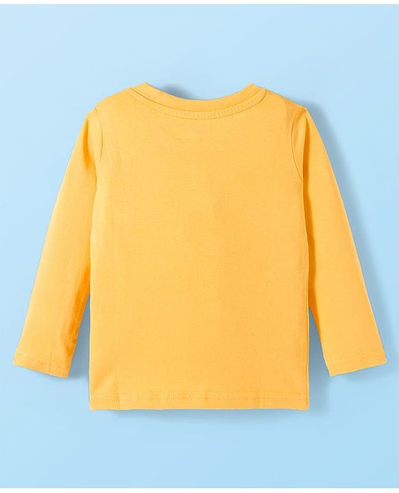 Babyhug 100% Cotton Knit Full Sleeves T-Shirts with Dino Print Pack of 3 - Yellow Light Green & White