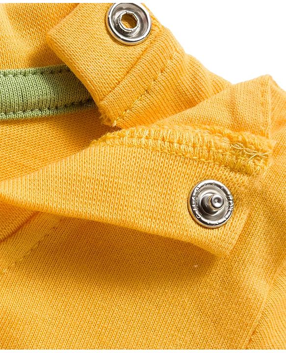 Babyhug 100% Cotton Knit Full Sleeves T-Shirts with Dino Print Pack of 3 - Yellow Light Green & White