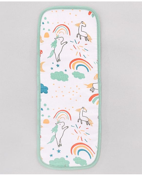 Babyhug 100% Cotton Muslin Burp Cloth Pack of 2  Multicolor| Ultra Soft| High Absorbency| Machine Washable| For Feeding & Diapering| Double Layer