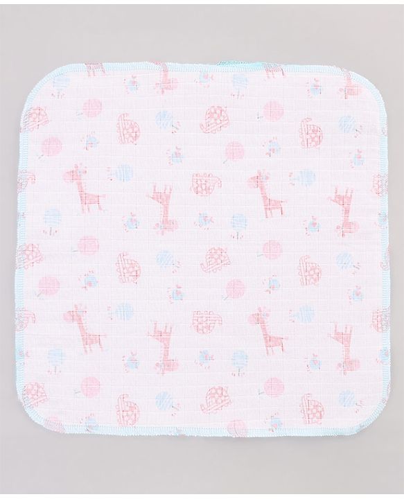 Babyhug 100% Cotton Muslin Burp Cloth Pack of 10  Multicolor| Ultra Soft| High Absorbency| Machine Washable| For Feeding & Diapering