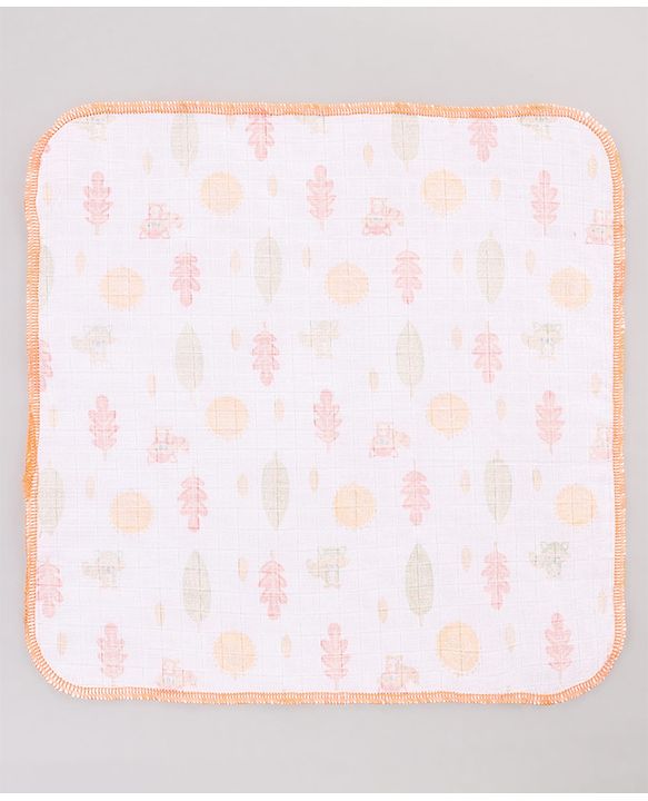 Babyhug 100% Cotton Muslin Burp Cloth Pack of 10  Multicolor| Ultra Soft| High Absorbency| Machine Washable| For Feeding & Diapering