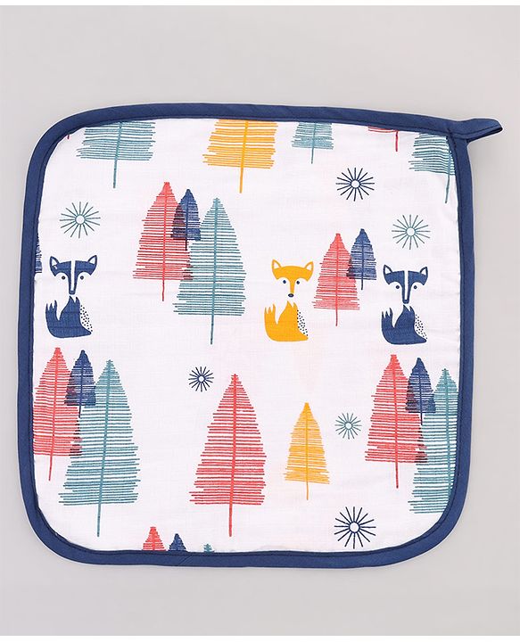 Babyhug 100% Cotton Muslin Burp Cloth Pack of 5 -  Multicolor| Ultra Soft| High Absorbency| Machine Washable| For Feeding & Diapering