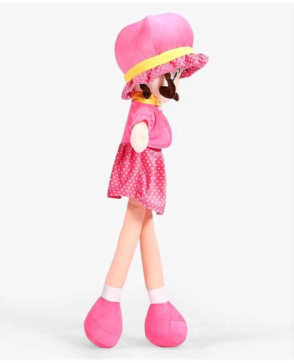 Babyhug Winky Doll with Cute Dress, Matching Hat & Stitched Shoes Height 80 cm - Pink| Ideal Snuggle Toy| Safe & Interactive| Removable Dress| Imaginative Play & Storytelling| BIS Certified