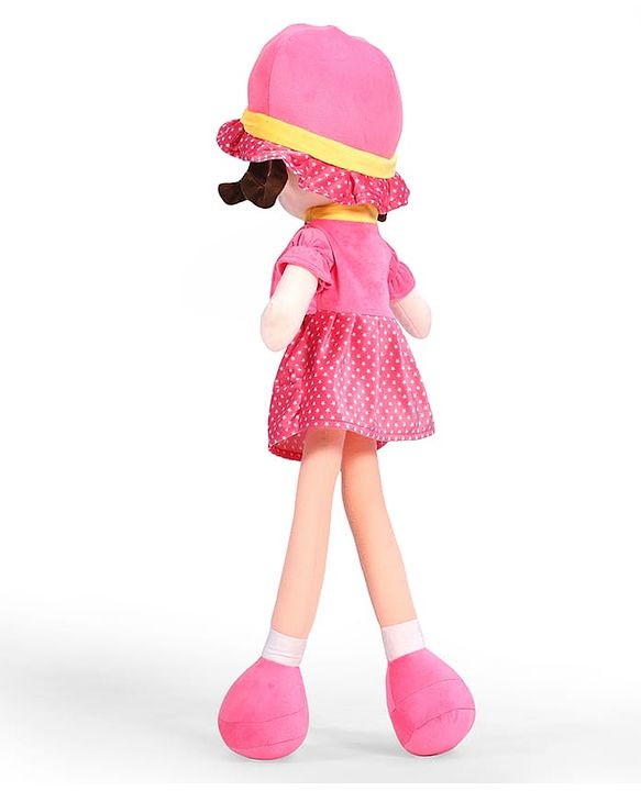 Babyhug Winky Doll with Cute Dress, Matching Hat & Stitched Shoes Height 80 cm - Pink| Ideal Snuggle Toy| Safe & Interactive| Removable Dress| Imaginative Play & Storytelling| BIS Certified