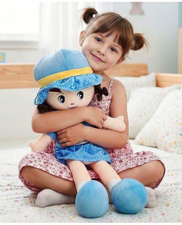 Babyhug Winky Doll with Cute Dress, Matching Hat & Stitched Shoes Height 80 cm - Pink| Ideal Snuggle Toy| Safe & Interactive| Removable Dress| Imaginative Play & Storytelling| BIS Certified