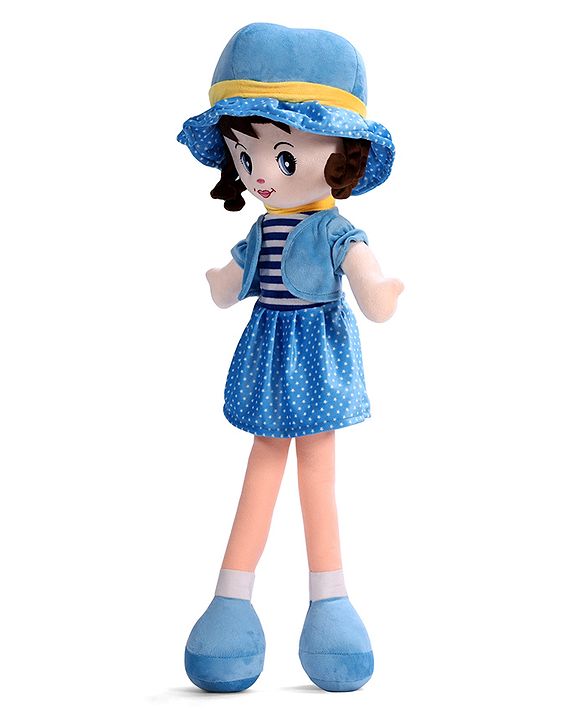 Babyhug Winky Doll with Cute Dress, Matching Hat & Stitched Shoes Height 80 cm - Pink| Ideal Snuggle Toy| Safe & Interactive| Removable Dress| Imaginative Play & Storytelling| BIS Certified