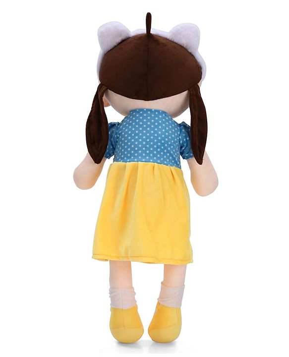 Babyhug 70cm Daisy Doll with Cute Dress & Stitched Shoes - Yellow| Ideal Snuggle Toy| Super Soft Fabric| Cuddle & Travel Partner| Toddler Gifting| BIS Certified| Room & Car Decor