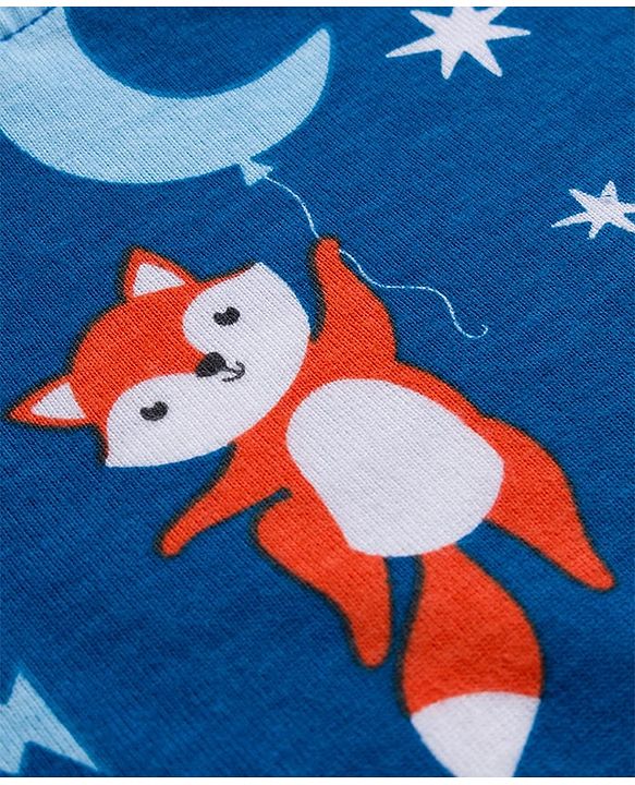 Babyhug 100% Cotton Knit Full  Sleeves T-Shirts with Star & Animal Print Pack of 3 - Orange & White Blue