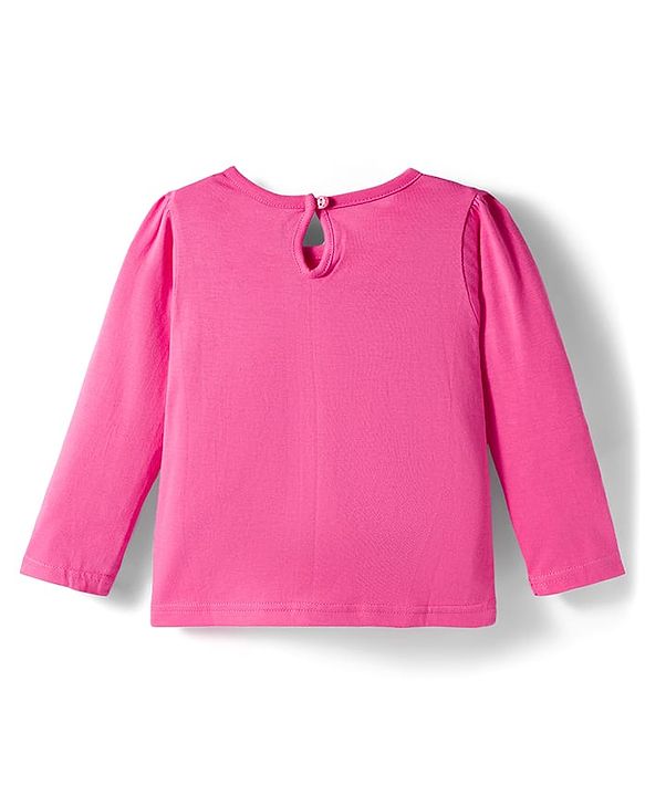 Babyhug 100% Cotton Knit Full Sleeves T-Shirts with Mamas Girl Text Print Pack of 3 - Pink Navy Blue & Yellow