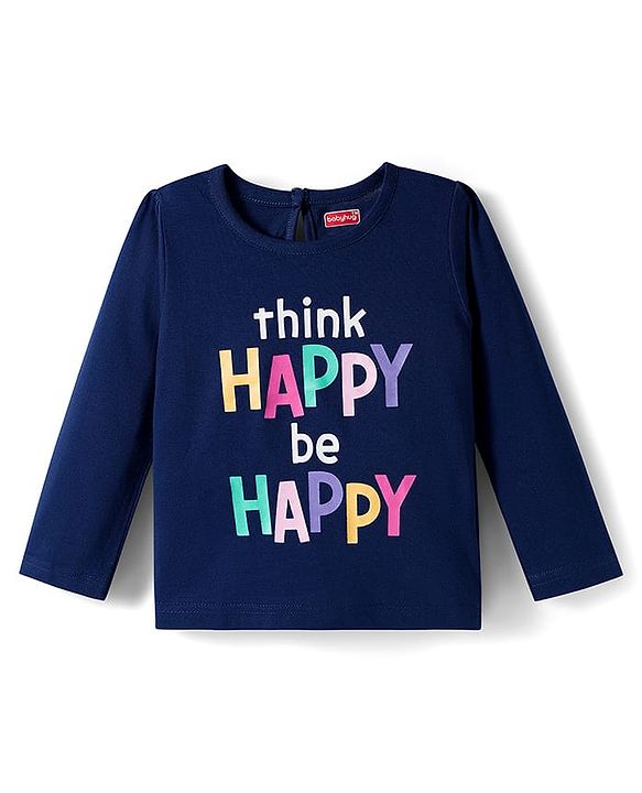 Babyhug 100% Cotton Knit Full Sleeves T-Shirts with Mamas Girl Text Print Pack of 3 - Pink Navy Blue & Yellow