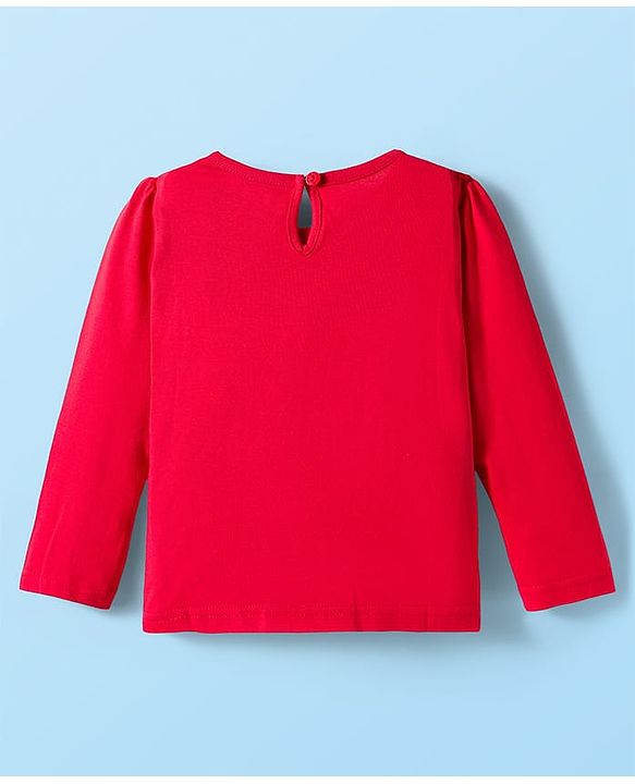 Babyhug 100% Cotton Knit Full Sleeves T-Shirts with Text & Heart Print Pack of 3 - Red White & Navy Blue