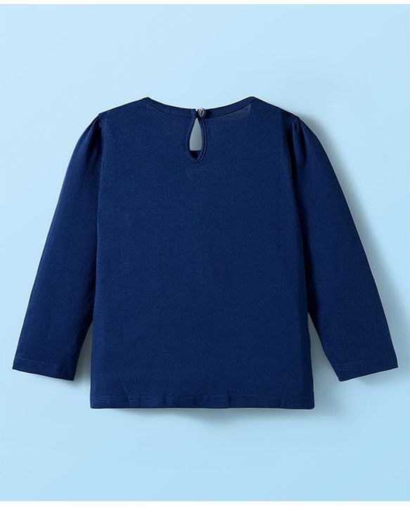 Babyhug 100% Cotton Knit Full Sleeves T-Shirts with Text & Heart Print Pack of 3 - Red White & Navy Blue