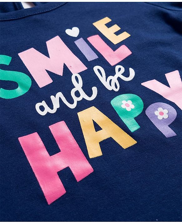 Babyhug 100% Cotton Knit Full Sleeves T-Shirts with Text & Heart Print Pack of 3 - Red White & Navy Blue