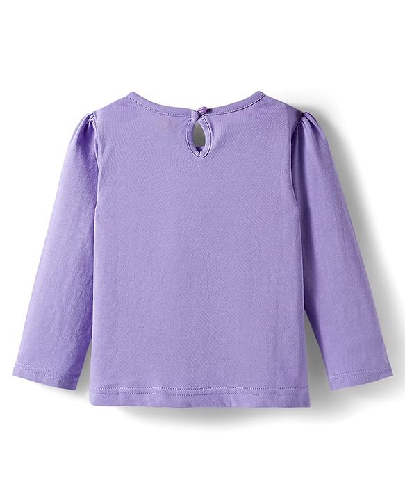Babyhug 100% Cotton Knit Full Sleeves T-Shirts with Text & Floral Print Pack of 3 - Pink Lilac & Dark Pink