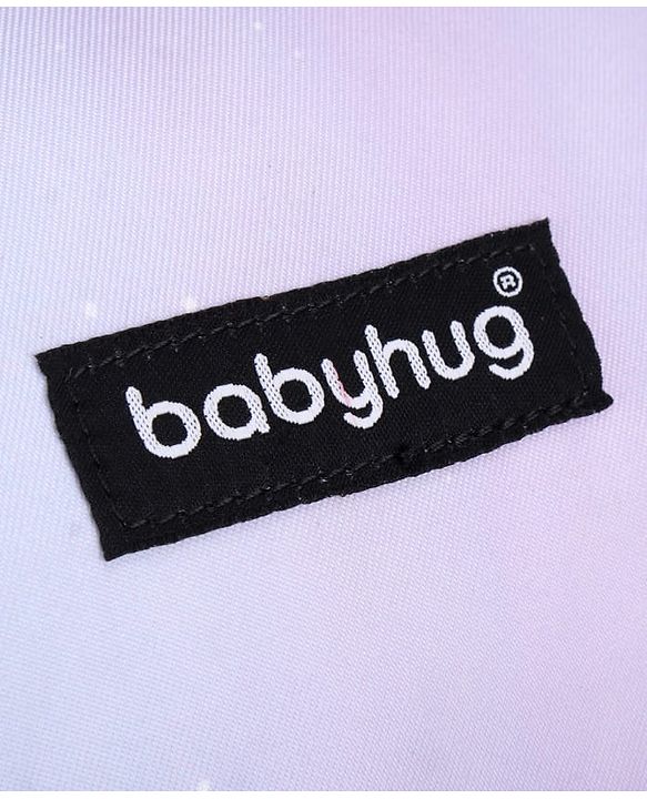 Babyhug Multipurpose Spacious Diaper Backpack Star Print - White| Adjustable Shoulder Strap|Insulated Bottle Pouch|Smart Back Zipper| Wipes Dispenser|Fishmouth Opening|Stylish Design|Attach to Trolley