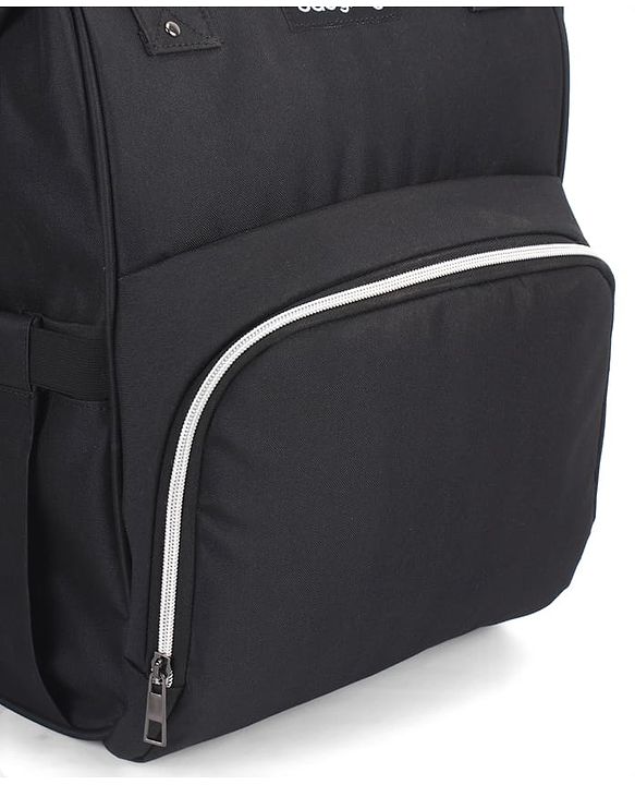Babyhug Multipurpose Spacious Diaper Backpack - Navy Blue| Adjustable Shoulder Strap| Insulated Bottle Pouch| Smart Back Zipper| Wipes Dispenser| Wide Fish-mouth Opening| Attach to Trolley