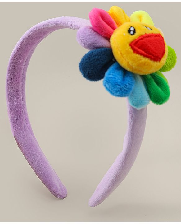 Babyhug Hair Band With Floral Applique - Multicolor